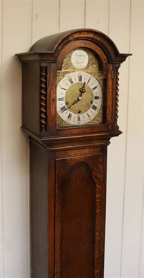 Antiques Atlas Solid Oak English Grandmother Clock England