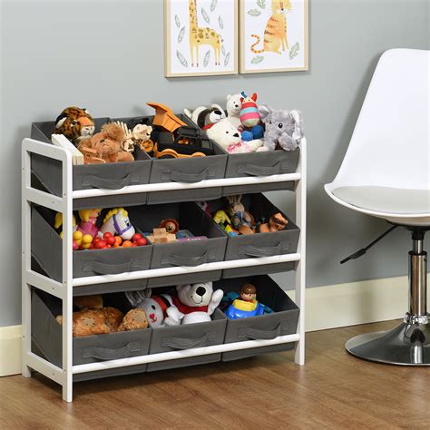 Hartleys 3 Tier Storage Shelf Unit Kids Childrens Bedroom Boxesdrawers