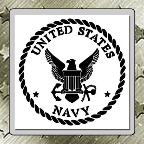 12 X 12 Stencil Round United States Navy Logo Militaryeagleanchor