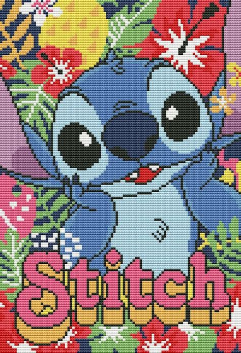 Disney Cross Stitch Pattern Do021 Stitch Tropical Etsy Disney