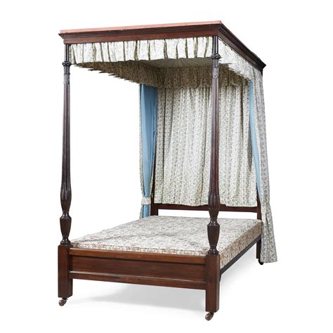 Lot 179 Georgian Style Mahogany Four Poster Bed