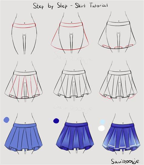 Https://tommynaija.com/draw/how To Draw A Skirt Step By Step