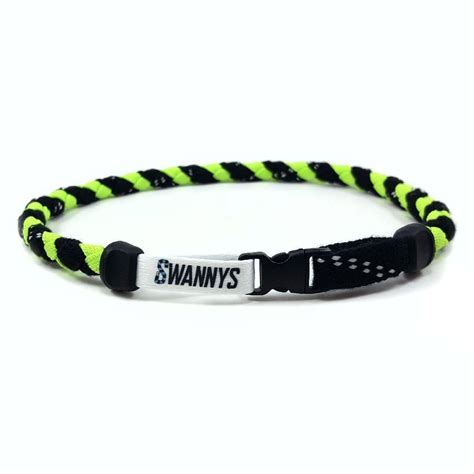Hockey Lace Necklace Black And Neon Green By Swannys Black Neon Neon
