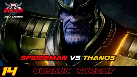 Marvel Future Revolution Gameplay Spiderman Vs Thanos Youtube
