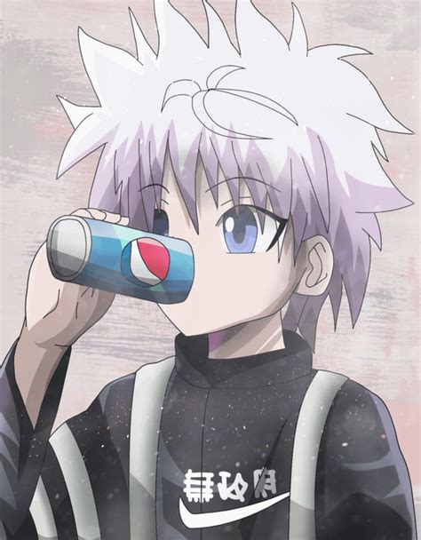 Killua Drinking Pepsi Commission From A Friend Rhunterxhunter