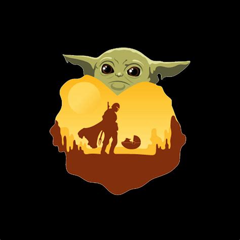 Baby Yoda Mandalorian Illustration Digital Art By Archie Ferguson