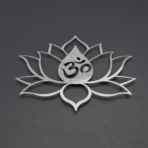 Om Symbol Lotus Flower 3d Metal Wall Art 36w X 31h X 0