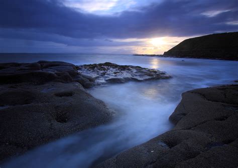 Wallpaper Sunlight Landscape Sunset Sea Bay Rock Nature Shore