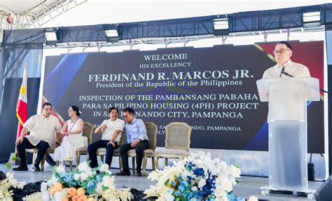 Pia President Marcos Inspects Construction Of Pambansang Pabahay Para