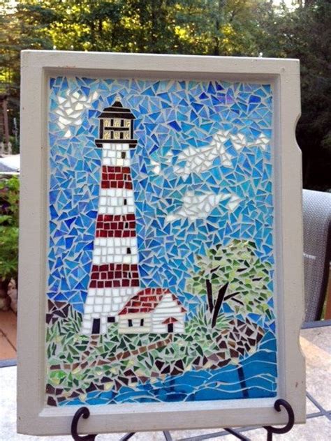 Beautiful Lighthouse Mosaic By Dianajobaker