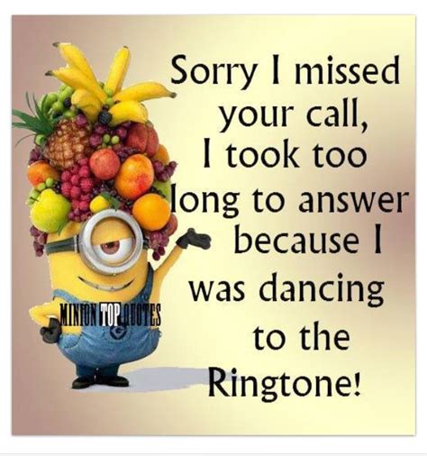 If you think you've received a political robocall or text that does not comply with the fcc's rules, you can file an informal depending on your service provider, a blocked call may go straight to your voicemail, you may hear a single ring and get caller id information from. Minions - missed call | Funny minion quotes, Minions ...