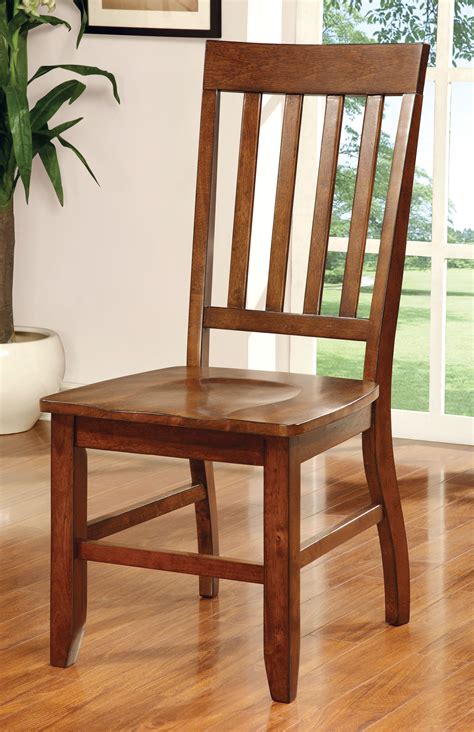 Furniture of America Dark Oak Karl Rustic Dining Chair (Set of 2 ...