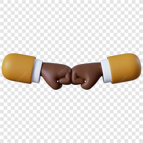 Premium Psd Cartoon African American Businessman Fist Bump Gesture