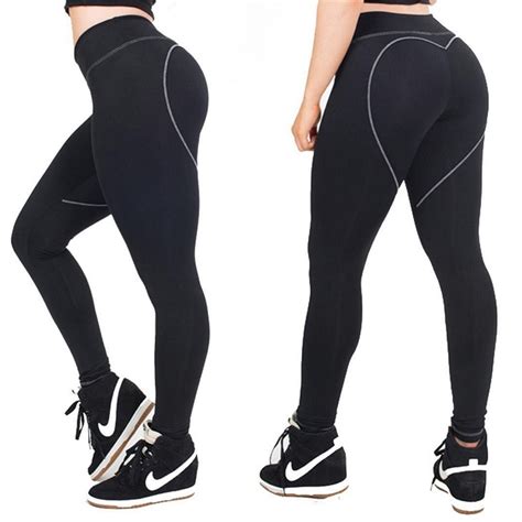 2018 women solid color ventilation fitness leggings heart patchwork quick dry high waist
