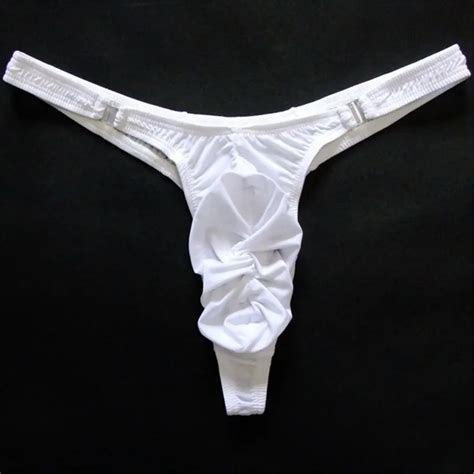 Sexy Men G Strings Silk Transparent Erotic Thongs Panties Low Rise Man