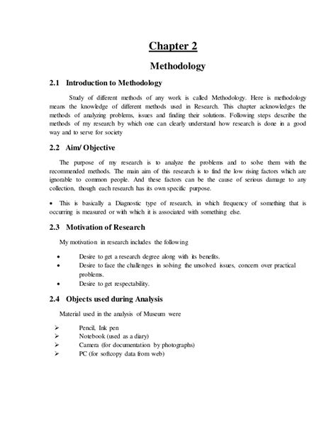 Finding a good research paper methodology template online. Chapter 2 methodology