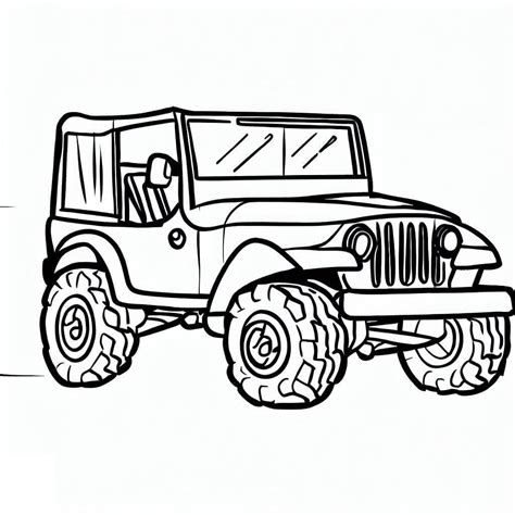 Simple Jeep Coloring Play Free Coloring Game Online