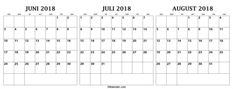 Take Kalender Juni Juli August Best Calendar Example