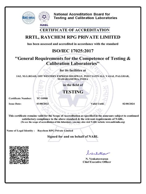 Raychem Certificate Isoiec 170252017 Pdf Insulator Electricity