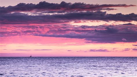Free Download Mediterranean Sea Pink Sunset 4k Hd Desktop Wallpaper For