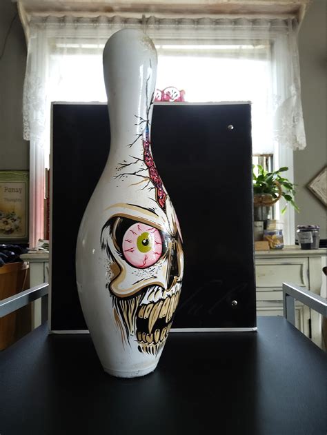 Hand Painted Bowling Pin With Unique Faces Etsy