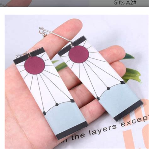 Anime earrings Demon Slayer Anime Earrings Tanjiro Kimetsu | Etsy