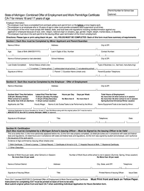 Offer Work Permit Pdf 2017 2024 Form Fill Out And Sign Printable Pdf