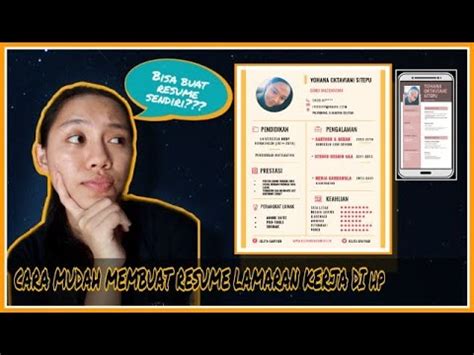 Career specific examples · create letters in minutes · live chat CARA MUDAH MEMBUAT RESUME LAMARAN PEKERJAAN DI HP || CANVA ...