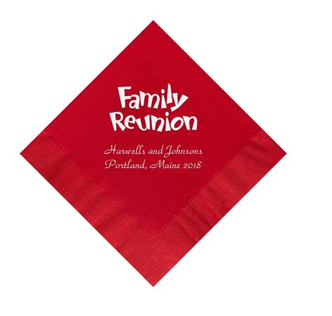 Family Reunion Napkins Personalized Set of 100 Napkins Party - Etsy