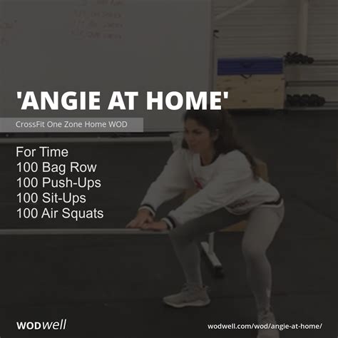 Angie At Home Workout Crossfit One Zone Home Wod Wodwell