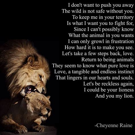 Lion And Lioness Love Quotes Quotesgram Lion Quotes Lioness Quotes