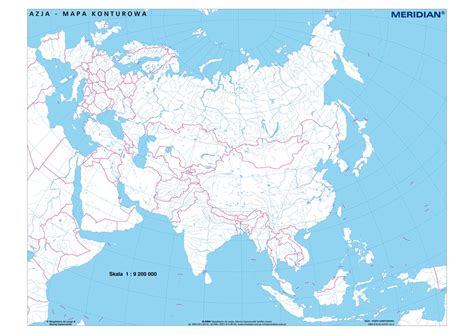 Azja Mapa Konturowa Wydawnictwo Edulex