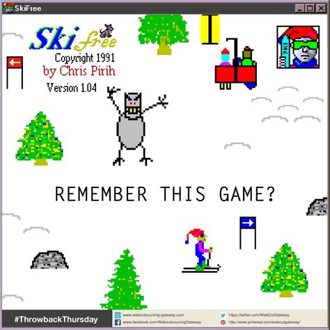 He was discovered playing his own game during work hours, which eventually led to the game being included in the microsoft entertainment pack in 1991. Pirih had created SkiFree in C on his home computer for ...