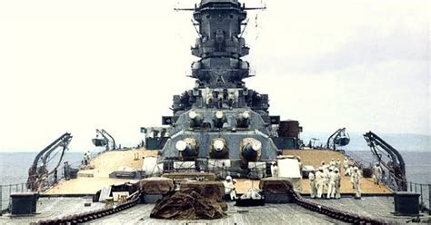 Deck View Of Ijn Yamato The Worlds Biggest Warship Ever Built And The