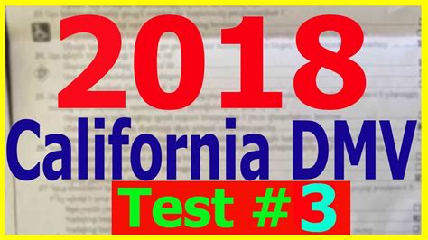 California Dmv Permit Practice Test 3 California Dmv Written Test