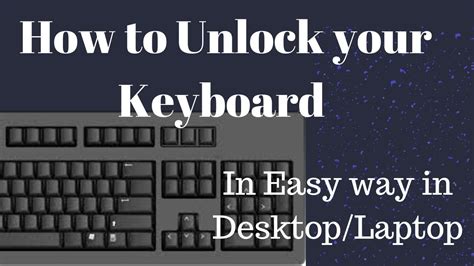 How To Unlock Your Keyboard In Easy Way Youtube