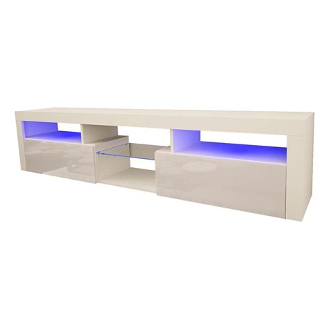 Bari White Wall Mounted Floating Modern TV Stand By Meble Furniture