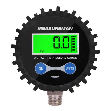 Measureman 2 12 Dial Size Digital Air Pressure Gauge With 14 Npt