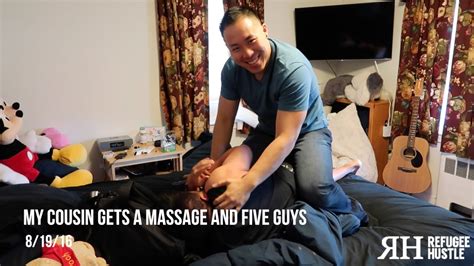 My Cousin Gets A Massage And Five Guys Youtube