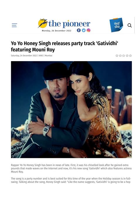 Ppt Yo Yo Honey Singh Releases Party Track Gatividhi Featuring