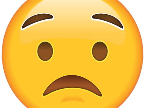 Confused Emoticon Png Worried Face Emoticon Transparent Background