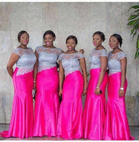 Nigerian Bridesmaids Mermaid Bridesmaid Dresses Gorgeous Bridesmaid Dresses Fuschia