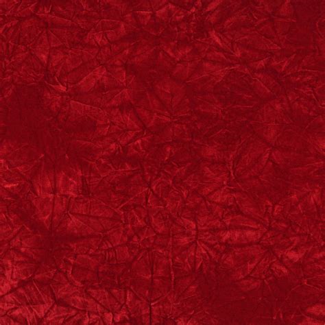 Red Classic Crushed Velvet Upholstery Fabric By The Yard