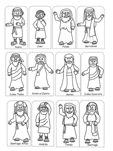 12 Disciples Activity Sheets Coloring Page Print