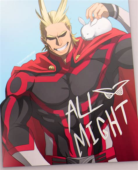 All Might With Rabbit Boku No Hero Academia Fan Art 43629069 Fanpop