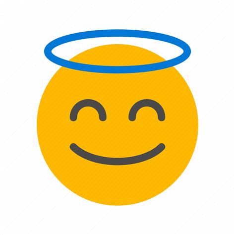 Angel Calm Emoji Emoticon Holy Peace Smile Icon Download On