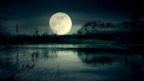 Landscape Of Lake Moon During Nighttime Hd Nature Wallpapers Hd