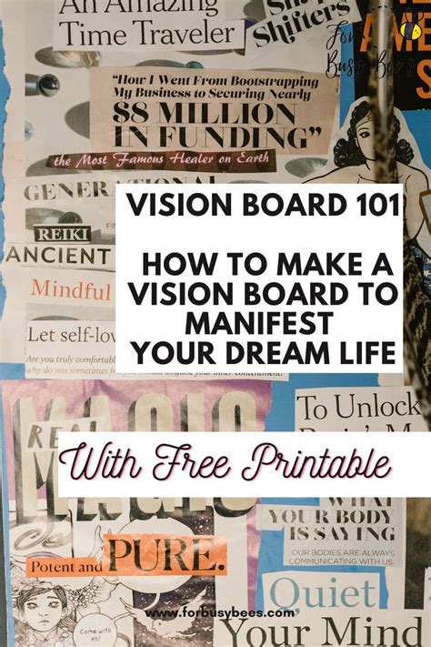 Vision Board Goal Planning Manifestation Goal Setting Vision Board