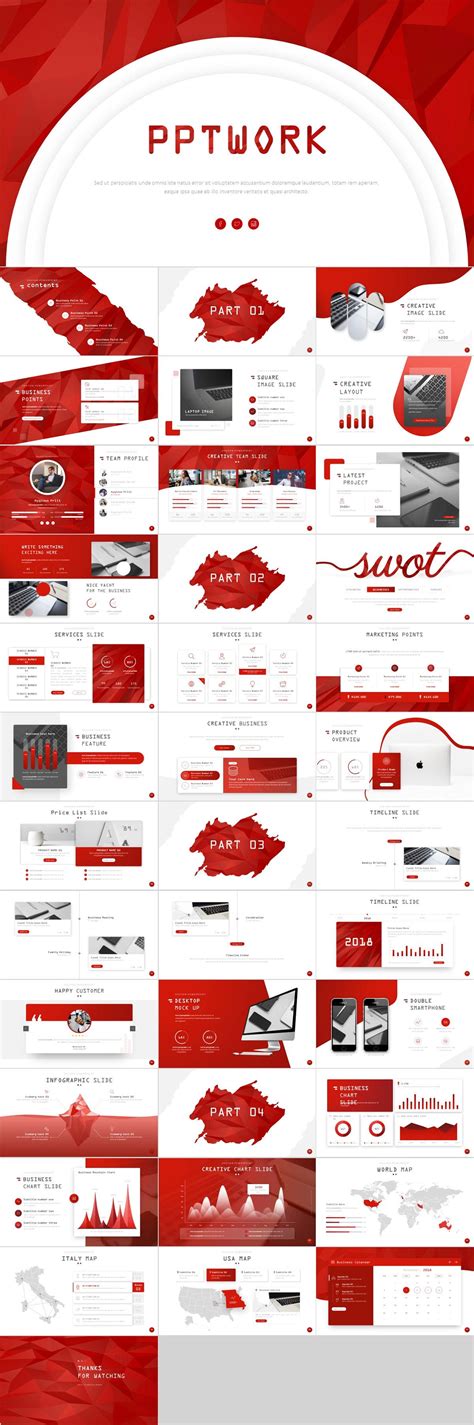 Check Out My Behance Project Reb Creative Report PowerPoint Template