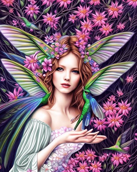 Beautiful Forest Fairy Graphic · Creative Fabrica